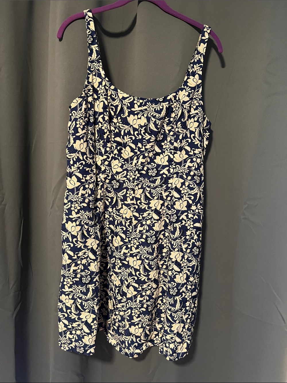 Old Navy Navy and Cream Floral Mini Dress